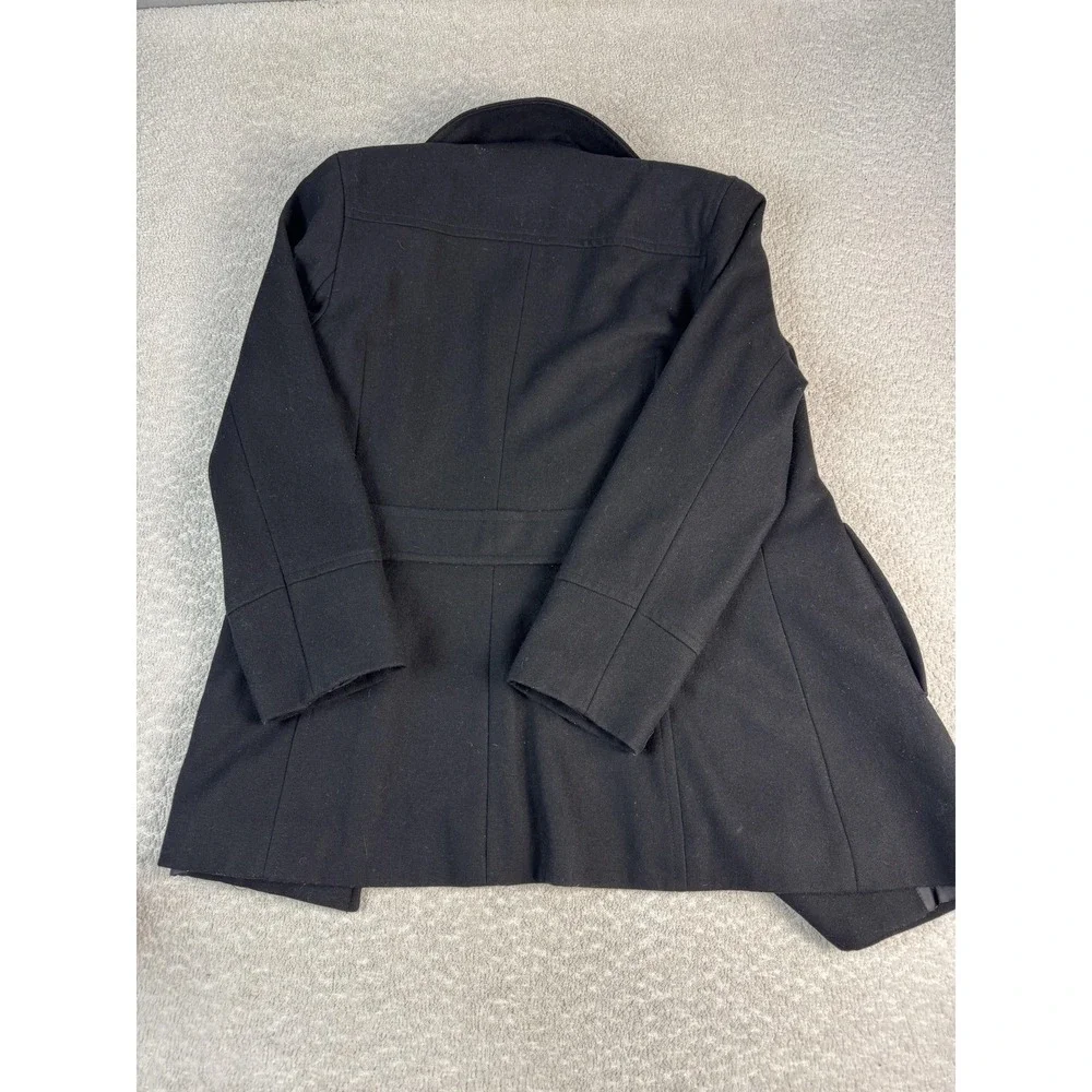 Kristen Blake Pea Coat Womens‎ 10 Black Wool Blend Double Breasted Winter Jacket